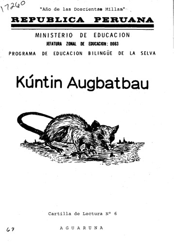 Kúntin Augbatbau. Cuentos de los Animales