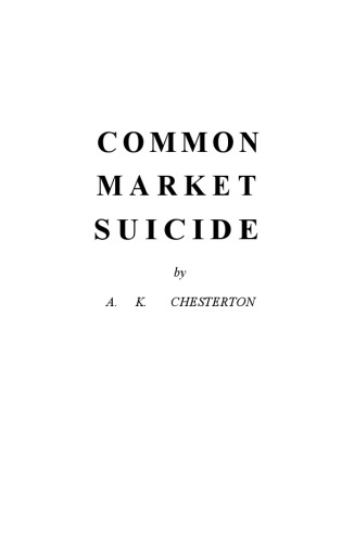 Common Market Suicide