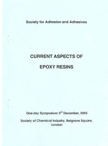 Current aspects of epoxy resins