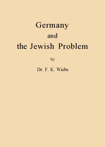 Germany and the Jewish Problem