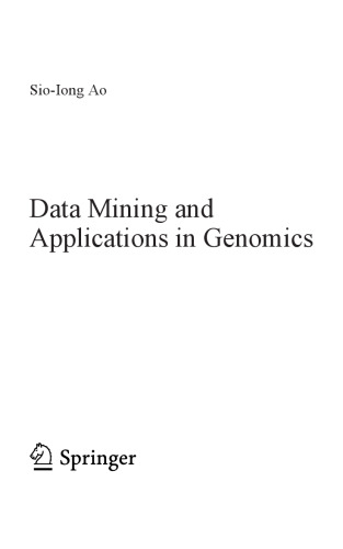 Data Mining and Applications in Genomics