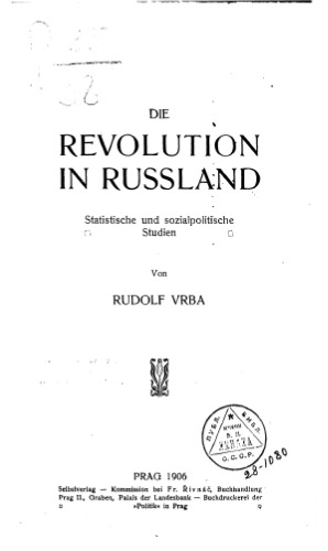 Die Revolution in Russland : statistische und sozialpolitische Studien