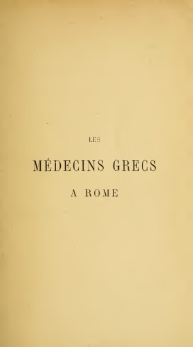 Les médecins Grecs à Rome