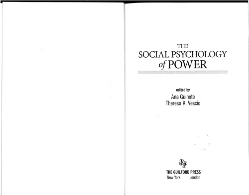 The Social Psychology of Power