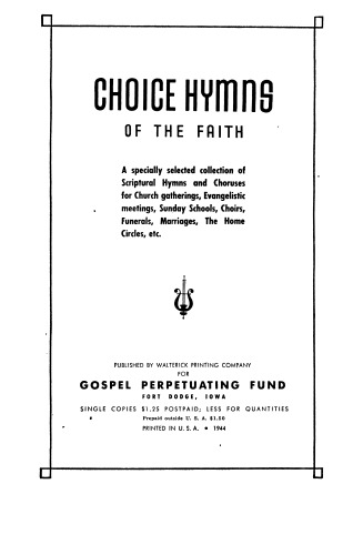 Choice Hymns of the Faith