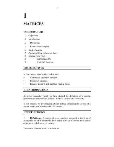 Applied Mathematics I for First Year Engineering