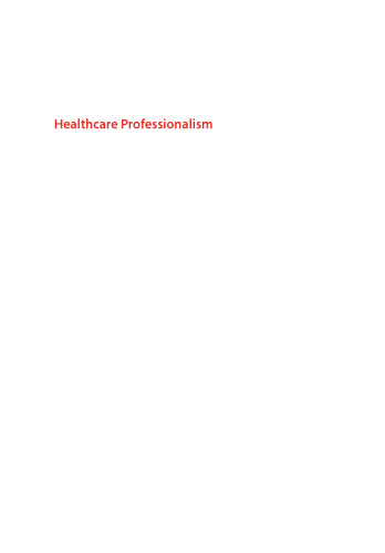 Healthcare Professionalism: Improving Practice through Reflections on Workplace Dilemmas