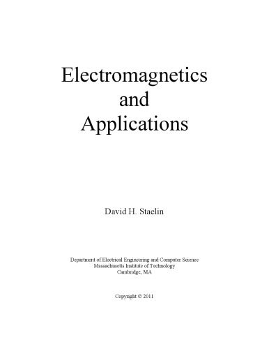 Electromagnetics and Applications