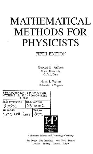 Mathematical methods for physicists