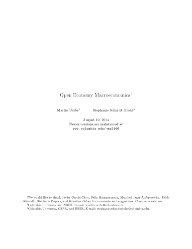 Open Economy Macroeconomics