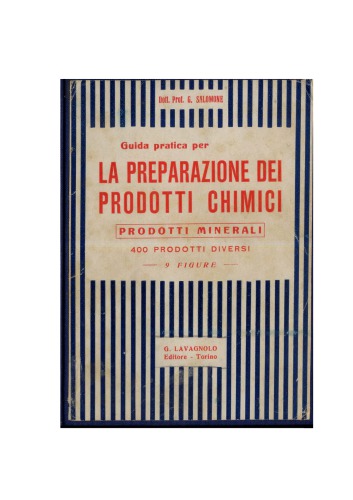 Guida pratica per la preparazione dei prodotti chimici - Prodotti minerali