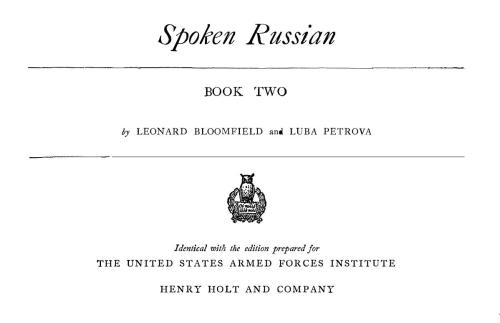 Spoken Russian Book 2 (book and audio)