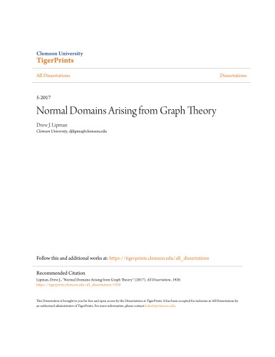 Normal Domains Arising from Graph Theory