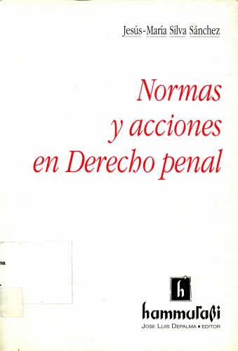 Normas y acciones en derecho penal