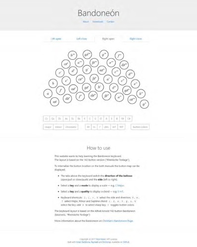 Learning Alfred Arnold 142 tone Bandoneon Keyboard - LEFT OPEN