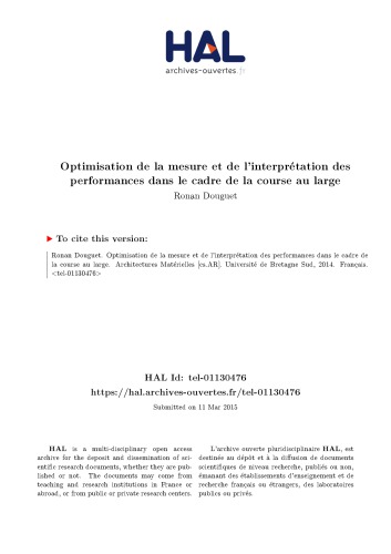 Optimisation de la mesure et de l’interprétation des performances dans le cadre de la course au large