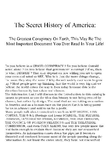 The Secret History Of the USA