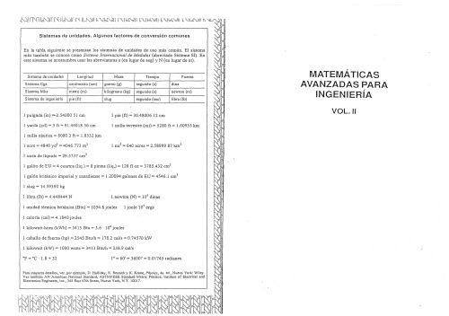 Matemáticas avanzadas para ingeniería