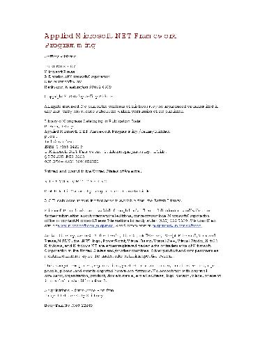 Applied Microsoft .NET Framework Programming