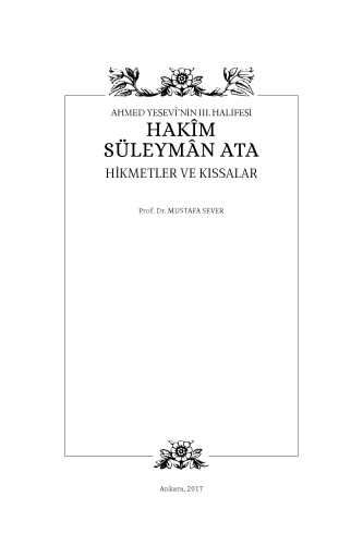 Hakîm Süleymân Ata (Ahmed Yesevî’nin III. Halifesi)