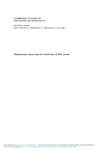 Characteristic Classes and the Cohomology of Finite Groups