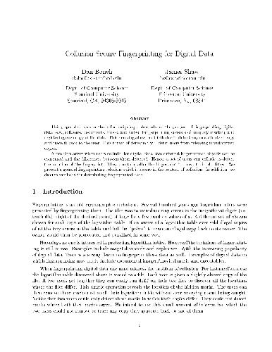 Collusion-Secure Fingerprinting for Digital Data