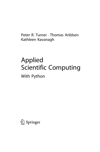 Applied Scientific Computing with Python