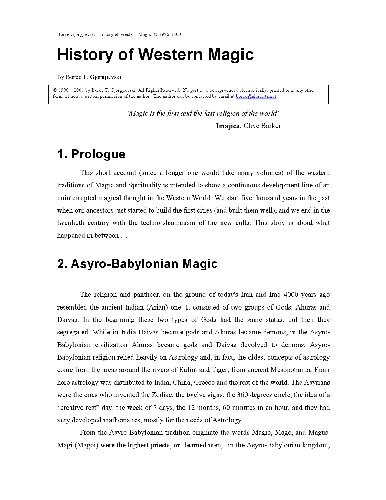 History of Western Magic