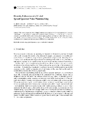 Diversity Enhancement of Coded Spread Spectrum Video Watermarking