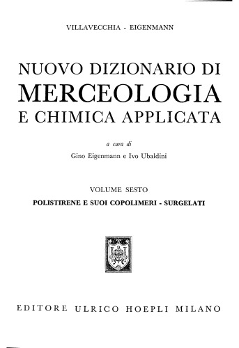 Dizionario di Merceologia e Chimica Applicata