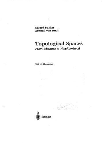 Topological spaces. From distance to neighborhood