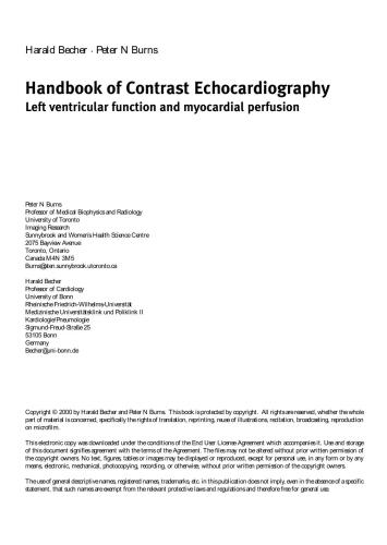 Handbook of Contrast Echocardiography: Left Ventricular Function and Myocardial Perfusion