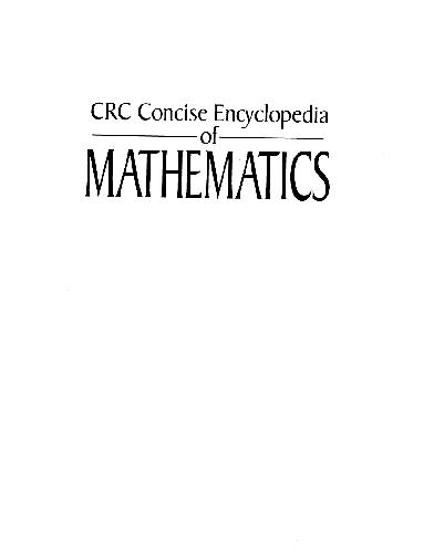 Concise Encyclopedia Mathematics