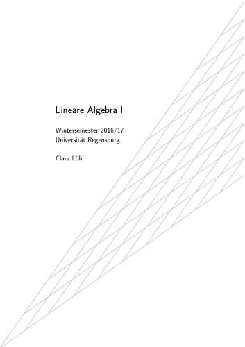 Lineare Algebra I, Wintersemester 2016/17