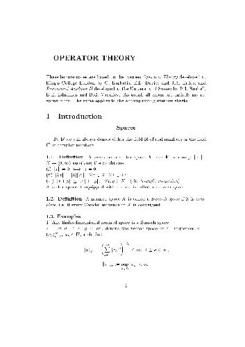 Operator theory