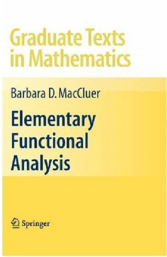 Elementary Functional Analysis