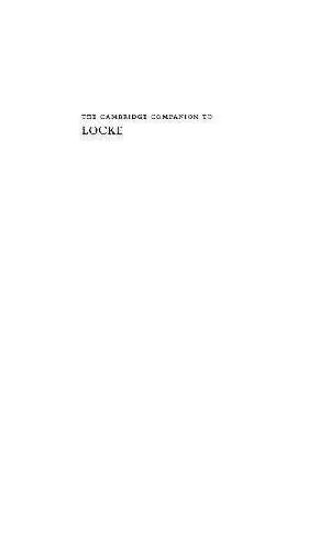 The Cambridge Companion to Locke 