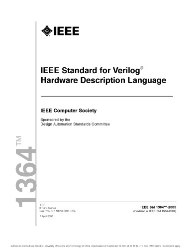 IEEE Standard for Verilog ® Hardware Description Language