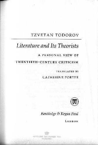 Poetic Language - The Russian Formalists (Literature and Its Theorists)