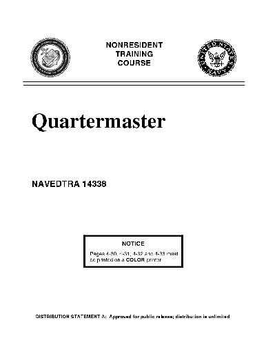 US Navy nautical skills course - Quartermaster NAVEDTRA 14338