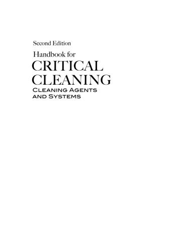 Handbook for Critical Cleaning: Cleaning Agents and Systems