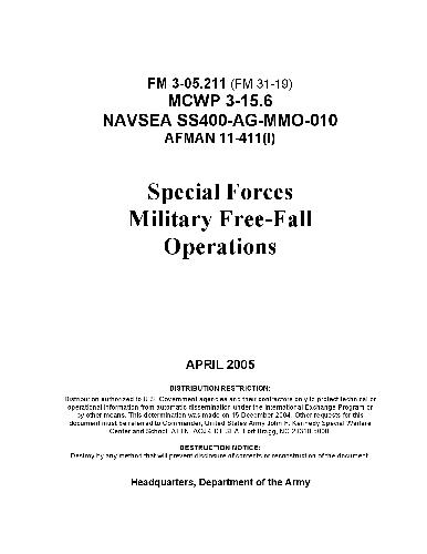 Special Forces Military Free-Fall Operations (parachuting) MCWP 3-15.6