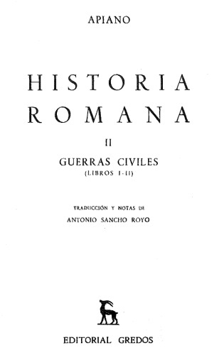 Historia romana II. Guerras civiles (Libros I-II)