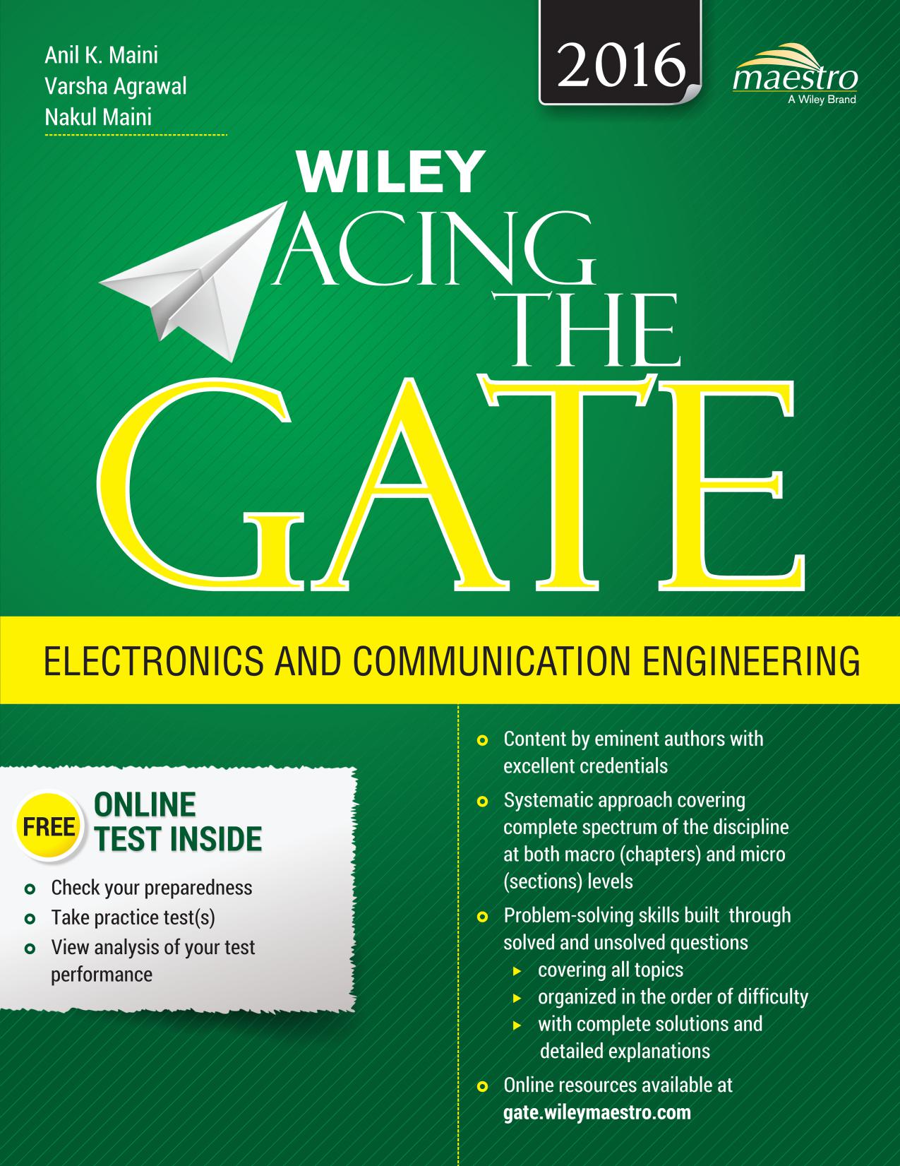 Wiley Acing the GATE Examination For Electronics and Communication Engineering