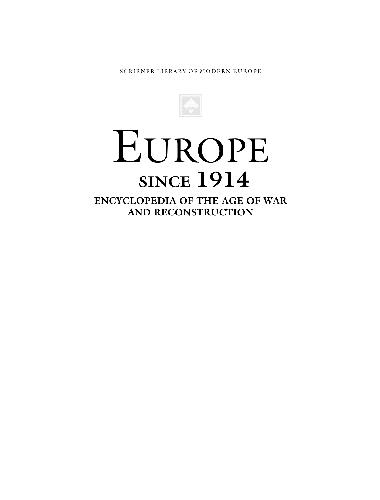 Europe since 1914. Enciclopedia of age of war and reconstruction - Nagy - Switzerland