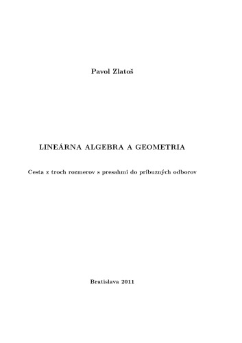 Lineárna algebra a geometria