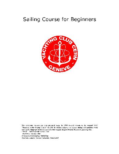 YCC Sailing course for beginners