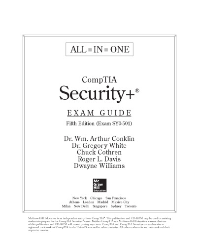 CompTIA Security+ All-in-One Exam Guide (Exam SY0-501)