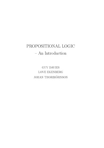 Propositional Logic – An Introduction