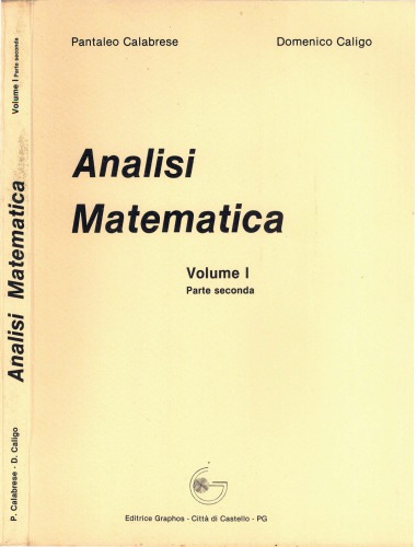 Analisi Matematica, Vol. 1 Parte II